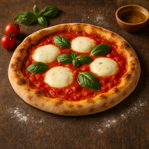 Pizza Margherita op een volkoren bodem